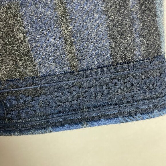 Vintage 70s Pendleton Skirt One of a Kind Handmade Plaid Blue Gray Mini Women - Picture 11 of 11